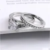 Bagues de couple pour femmes, plaqué or jaune 18 carats, diamant 3ct, bagues de couple, pierre de naissance, bijoux, cadeau d'anniversaire, mariage, fiançailles, interdiction Dht3K