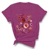 Damen-T-Shirts, Vintage-Rose-Grafik, Damen-T-Shirts, kurze Ärmel, Sommer-Shirt, High-Street-T-Shirt, Geschenk, Wilde Blume, lässige T-Shirts, weiblich
