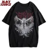 Y2k Gothic Punk Style Men T Shirt Clothes Harajuku Oversized T-shirt Top Tee High Street Hipster Summer Streetwear Anime Clothes 240115