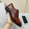 Créateur de mode de luxe à la mode nouveau produit chaussures formelles pour hommes chaussures en cuir à semelle épaisse chaussures Oxford laçage marron/violet 5-10 tailles de chaussures américaines