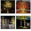 Lawn Lamps LEDTree Holding Light OutdoorLamp Post Projection RGB Automatic Color Change IP65 Waterproof Spot Lights For Garden Ground Plug YQ240116
