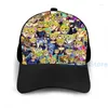 Ballkappen Mode JJBA Giorno Giovanna Collage Basketball Cap Männer Frauen Grafikdruck Schwarz Unisex Erwachsene Hut