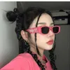 2024 Black Frame Punk Letter Fashion Sunglasses New rectangular hip-hop style Spicy Girl FemaleT99L
