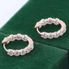 Hurtowa cena impreza karnawałowa biżuteria 10K 14k Rose Gold GRA Certyfikowane 4 mm def Color Moissanite Hoop Hies dla GI