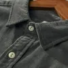 Corduroy Shirt heren Cargo Jas Casual Lente Herfst Losse Jas Vest Kraag camisa masculina 240115