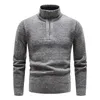 Männer Pullover Zipper Revers Stricken Pullover 2024 Herbst Und Winter Kaschmir Dicken Mantel Einfarbig Kknit Strickjacke