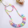 2 pz/set di Colore Della Caramella Perline Gioielli Sveglio Del Fiore Dell'arco Della Fragola Collana Set di Braccialetti per I Bambini Del Partito Dei Monili Della Ragazza Regalo Di Compleanno BJ