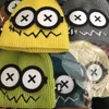 New Slouchy Winter Hats Funny Fault Robot Look Women Girls Warm Beanies Cap Casual Big Eyes Decor Winter Knitted Hats For Big Kids