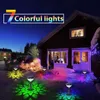 Gräsmattor Solar Lawar Landscape Garden Decorative Light Liten Fresh Outdoor Projection Villa Garden Projection Christmas Party YQ240116