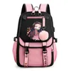 Kamado Nezuko Demon Slayer Anime Cosplay Unisex Students School Bag Backpack Cartoon Bookbag Laptop Travel Rucksack Outdoor Bag 240116