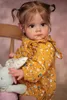 NPK 60CM born Handmade 3D Skin High Quality Reborn Toddler Maggie Detailed Lifelike Handrooted hair Collectible Art Doll 240115