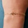 Regalo del boutique de la pulsera del ancla del barco simple y barato de la nueva aleación de la primavera de las señoras