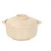 Bowls Creative Wheat Bowl Straw Tureens Cutlery Soup Pot Kitchen Cover Spoon Set Tableware Wholesale