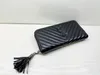 Högkvalitativ Cassandre Women's Long Classic Wallet Designer Wallet Women's Card Bag Luxury Long Zipper Wallet Pu Leather Wallet Wallet