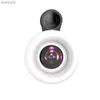 Selfie Lights Mobile Phone 15X Macro Lens Portable Selfie LED Ring Clip Flash Light Lamp Luminous Fill Light HD Camera Lens For Iphone HuaweiL240116