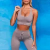 Yoga Outfits Set 2 Piece Women Sportswear Workout Clothes Sport Sets Suits For Fitness Long Sleeve Seamless Gym Push Up Leggings 221104
