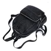 School Bags Top Genuine Leather Backpacks Alligator Pattern Women's Shoulder Cowhide Embossing Ladies Backpack 2024