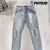 Jeans pour hommes Jeans violets Designer Jean Pantalon noir pour hommes Qualité haut de gamme Jambe droite Design Retro Street Wear Pantalon de sport décontracté Pantalon de jogging de créateur