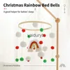 Mobiles# Baby Rassel Spielzeug Holz Mobile Neugeborenen Weicher Filz Weihnachten Regenbogen Häkeln Bett Glocke Hängen Spielzeug Halter Halterung Kleinkind Krippe Toysvaiduryb