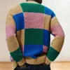 Prendas de punto juveniles para hombres Moda europea y americana Suéter cárdigan de color en contraste Abrigo de lana para otoño/invierno