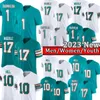 Tyrek Hill Miamis Dolphines Dolphine Football Jerseys Tua Tagovailoa 1 Jaylen Waddle 17 Dan Marino Mens Syched Youth Kids Jersey Green White T-shirt