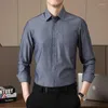 Erkekler Elbise Gömlek Browon markası saf pamuk gömlek Erkekler aşağı yaka düzenli iş için uygun uzun kollu kamisas giyim