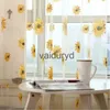 Curtain Sunflower Tulle Curtains for Living Room Bedroom Kitchen Window Panels Drapes Sheer Voile Home100*200cm Home Decorationvaiduryd