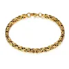 fafafa Newest 14k Yellow Gold Men Women Wristband 4mm Golden Color Male Hand Chain Link Bracelet Hip Hop Jewelry