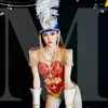 Sahne giymek Noel cosplay parti giyim şapkası seksi gogo dans kostüm payetleri en iyi şort kadın festival kıyafet performansı