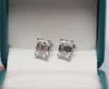 Fancy Fijne Oorbellen Voor 14K Moissanite Oorbel Hoepel Vrouwen Mode Goud VVS 3Ct Emerald Cut Diamond Studs Sieraden