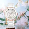 Vivianeism Westwoodism Watch Empress Dowager's Watch Quartz Mouvement Céramique STRAP 40 WHITE DIAL WORK'S Watch Light Luxury Fashion