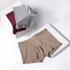 Caleçon homme mi-hauteur confortable Boxer d'affaires 80S Modal sans couture doux sous-vêtements respirants culotte invisible