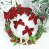 New Banners Streamers Confetti 20pcs Christmas Bows Christmas Hanging Decorations Gold Red Bowknot Christmas Tree Ornaments New Year 2023 Navidad DIY Decor