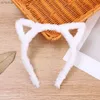 Fasce per capelli Divertente Cartoon Cat Ear Fascia per orecchie di coniglio peloso Cerchietto per capelli per le donne Lolita Costume Cosplay Party Copricapo Accessori per capelli YQ240116