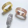 Designers de mode de luxe Femmes Double couche anneau de diamant complet montre le tempérament léger simple Exquis personnalisé et polyvalent taille réglable 6-11