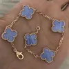 Van Four leaf clover bracelet S925 sterling silver luxury brand design VAN four-leaf flower high-end ladies bracelet