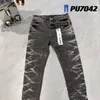 Jeans pour hommes Jeans violets Jean de créateur Pantalon noir pour hommes Qualité haut de gamme Conception de jambe droite Rétro Street Wear Pantalon de sport décontracté Pantalon de jogging de créateur