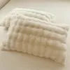 Роскошное бархатное флисовое одеяло из искусственного меха, зимнее двухслойное теплое кашемировое одеяло с коралловым кроликом, 240115