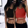 Canottiere Canotte Donna Casual Canotta corta Benda sexy Lingerie Tinta unita Senza maniche Crop Top Sling T Shirt Moda Lace Up Tank 2024