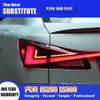 Ensemble de feu arrière de voiture pour Lexus is250 is300 feu arrière LED 06-12 Streamer clignotant frein feux de stationnement arrière lampe arrière