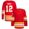 Woman Youth Man Hockey 17 Yegor Sharangovich Jerseys 47 Connor Zary 29 Dillon Dube 18 AJ Greer 80 Dan Vladar 12 Jarome Iginla 76 Martin Pospisil Black Red White