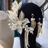 Pinces à cheveux à la mode, ensemble de pinces à pampilles en fleur de Champagne, décorations de fête de mariage, accessoires élégants pour dames