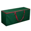 Bolsas de almacenamiento Organizador de árbol de Navidad Decoración de Navidad plegable Bolsa de corona Oxford impermeable con doble cremallera y asas