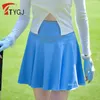 TTYGJ Women Antilight Golf Skirt Ladies Pleated Slim Mini Skort with Inner Short HighWaist Tutu Skirts Culottes 240116