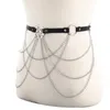 Pentagram Body Chain Jewelry Sexy Waist Belt With Chains Festival Fashion Party Jewelry for Women Girls Gothic Accessories240115