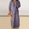 Damen-Nachtwäsche, Winter-Frauen, verdicktes Korallen-Fleece-Nachtkleid, Übergröße, warme, dicke Nachtwäsche, Nachthemd, Loungewear, Heimkleidung