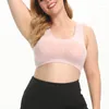 Yoga-outfit sportbeha's voor dames plus grote grote maten dames naadloze bralette top ondergoed gewatteerde fitness running beha beha