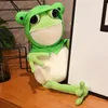 Kawaii Cape Grenouille En Peluche Jouet Doux En Peluche Animal Joli Chapeau Grands Yeux Anime Poupée Bébé Câlin Oreiller Enfants Garçon Cadeaux D'anniversaire 240115