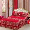 3 pezzi lenzuolo gonna in pizzo elastico copriletto matrimoniale con federe coprimaterasso set biancheria da letto king size lenzuolo 240116