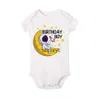 Família combinando roupas astronautas na família de impressão espacial Matng Clother Baby tema Party pai mãe irmã mano baby look time t-shirt aniversario Tops de família H240508